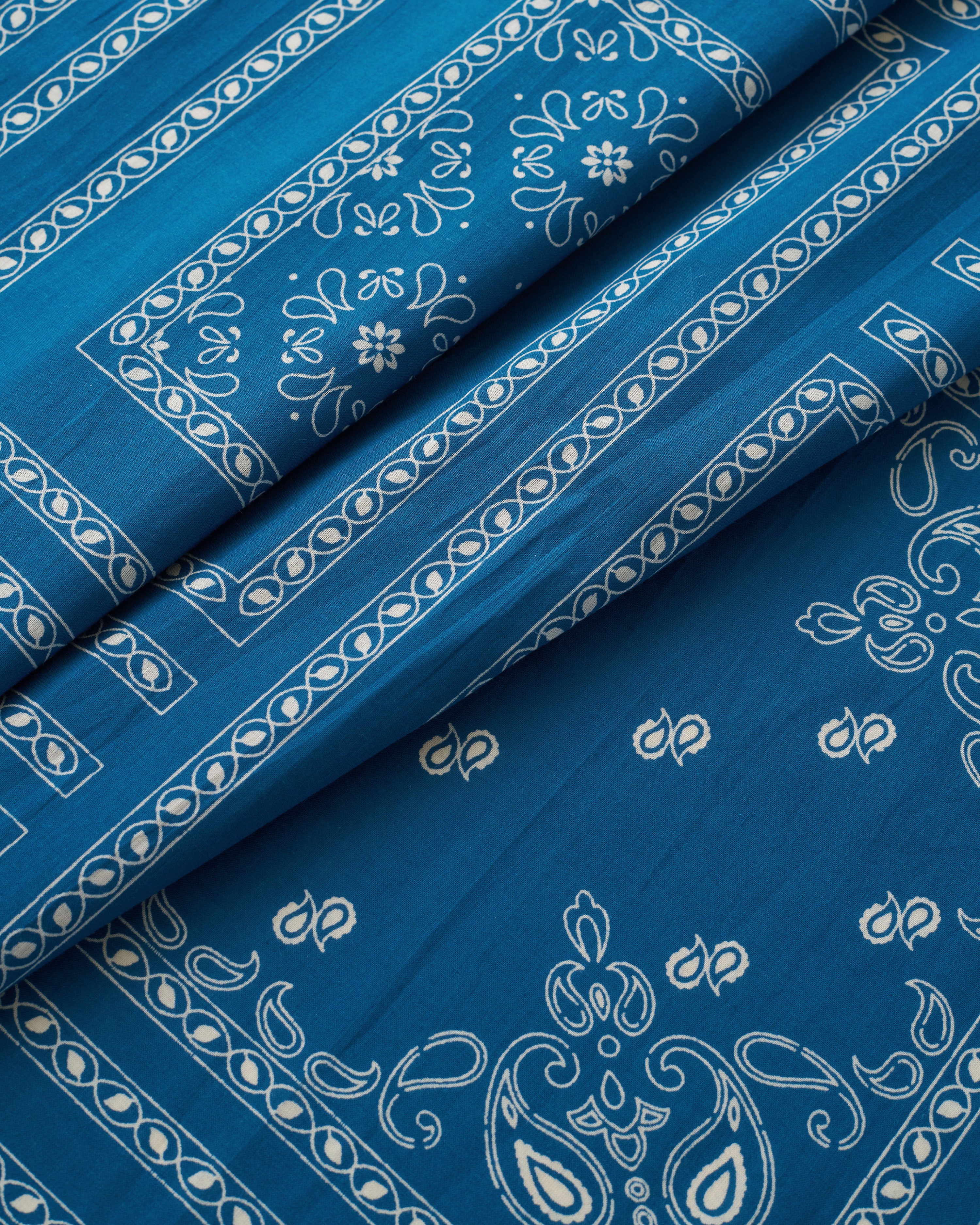 Blue Bandana Block Print - Image 3