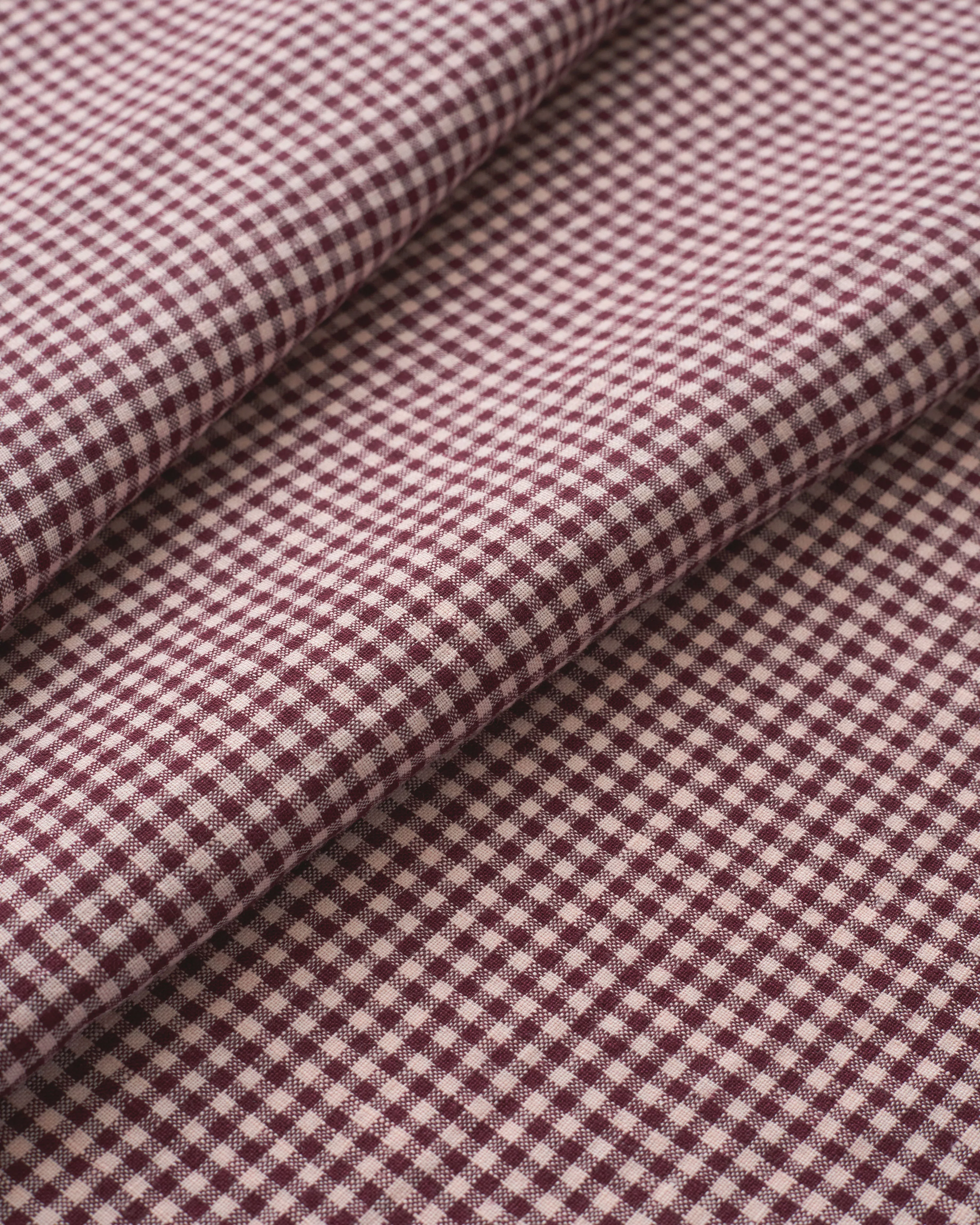 Boysenberry Crumble Micro Gingham Washed Linen - Image 3