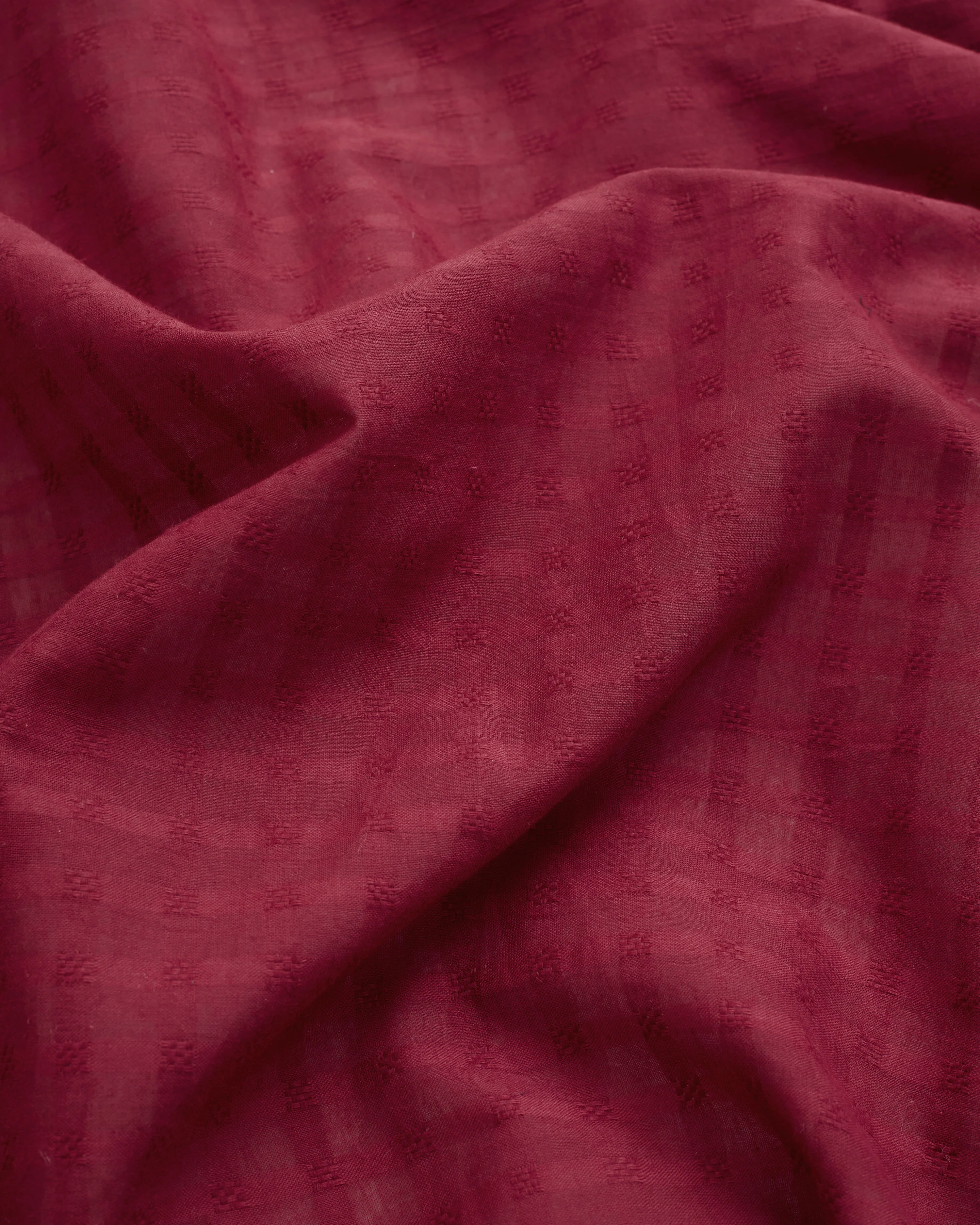 Bramble Grid Check Dobby Cotton
