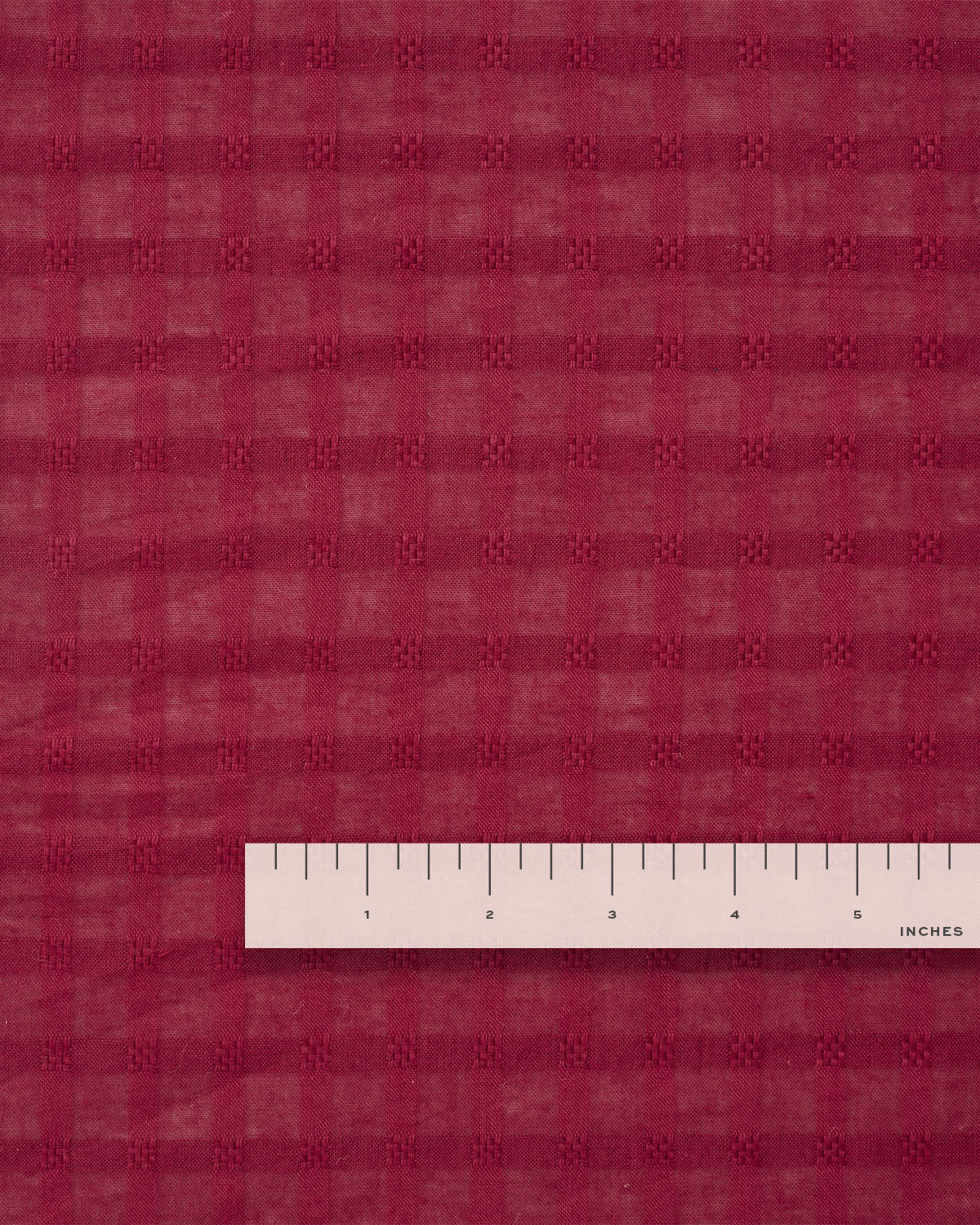 Bramble Grid Check Dobby Cotton - Image 3