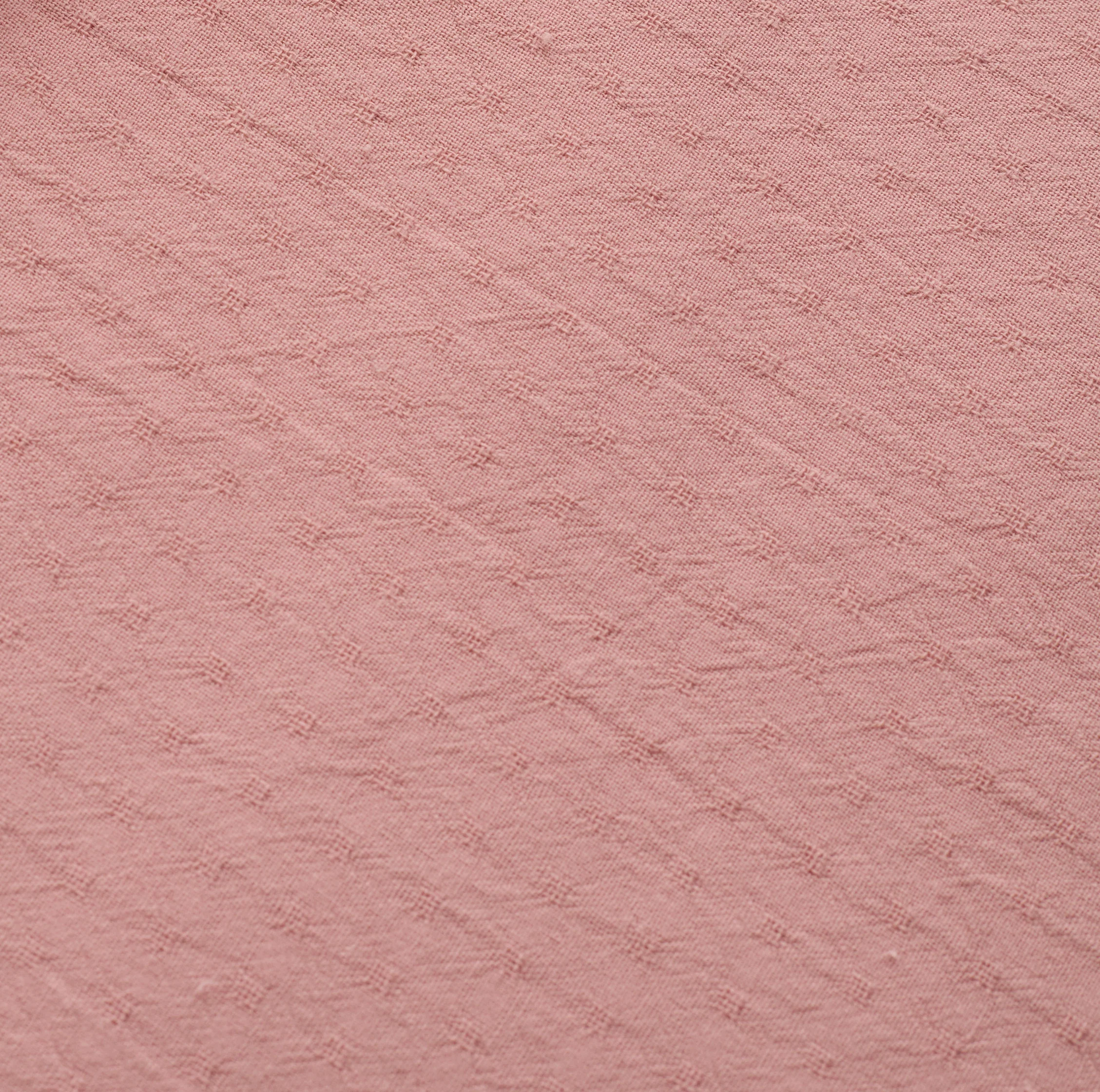 Dusty Rose Tiny Dobby Check Cotton - Image 2