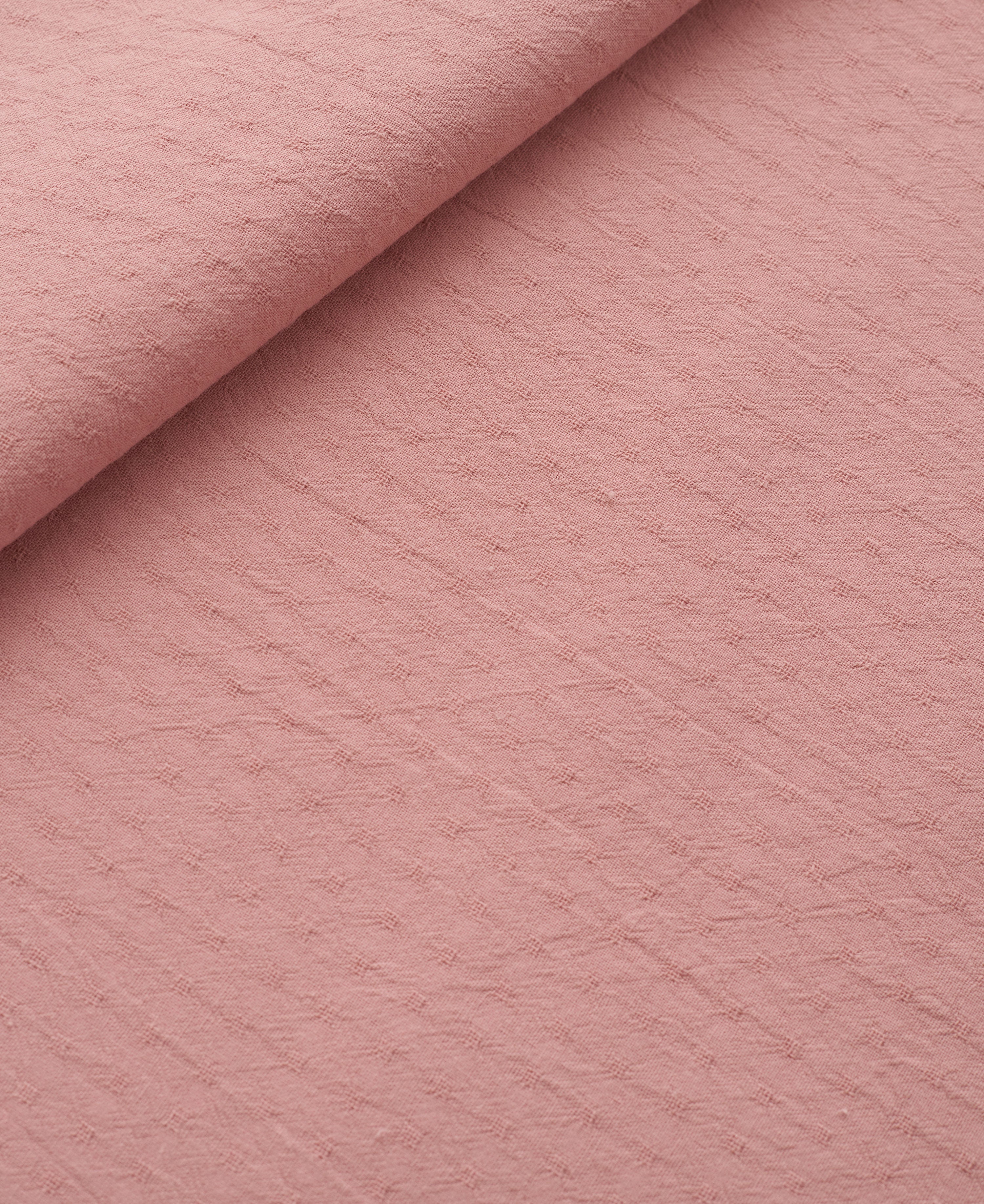 Dusty Rose Tiny Dobby Check Cotton - Image 3
