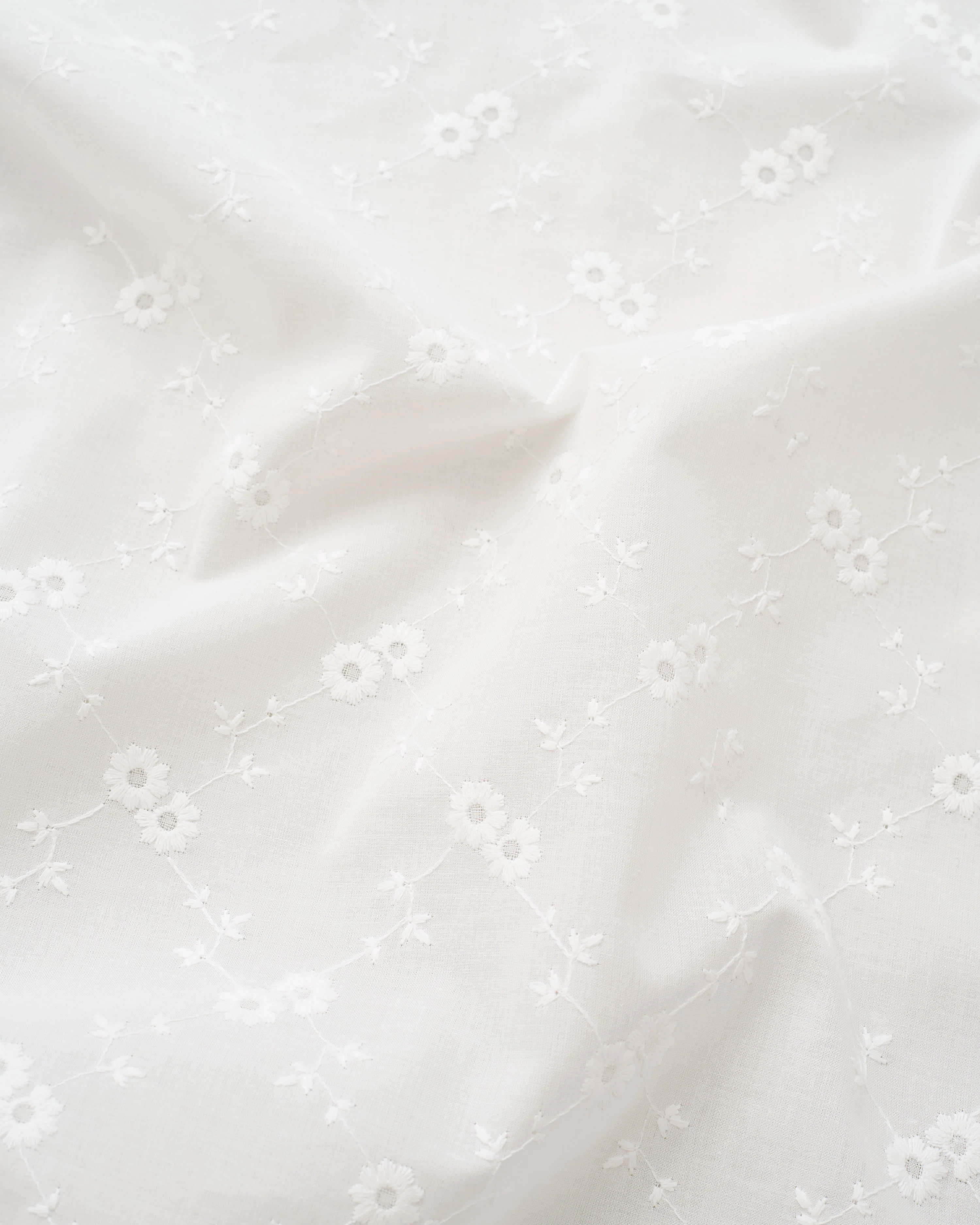 Floral Trellis Cotton Eyelet - Image 3