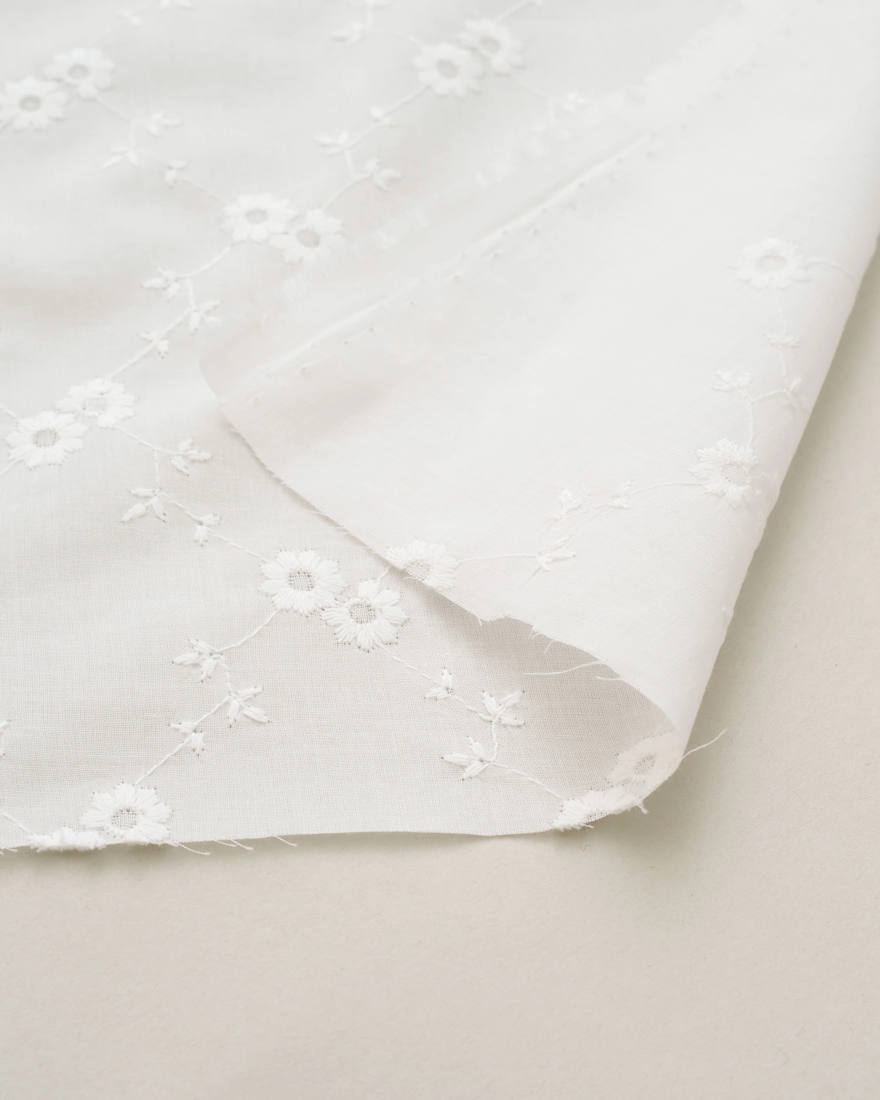 Floral Trellis Cotton Eyelet - Image 4
