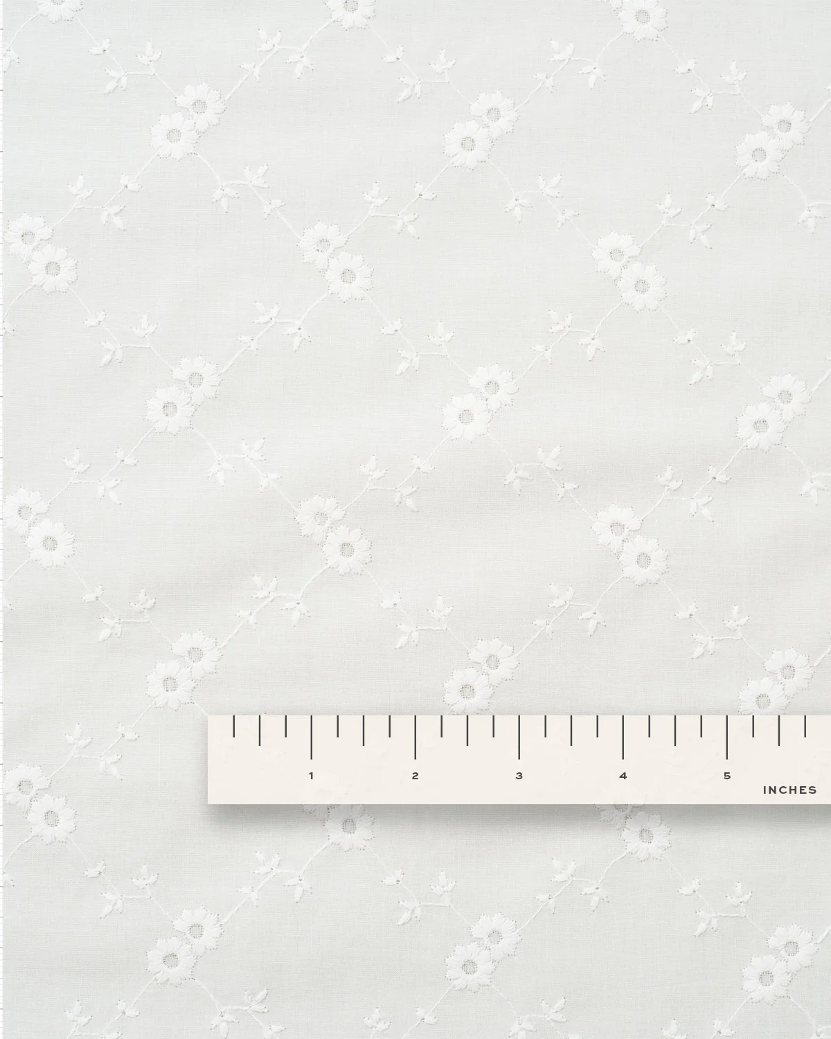 Floral Trellis Cotton Eyelet - Image 5
