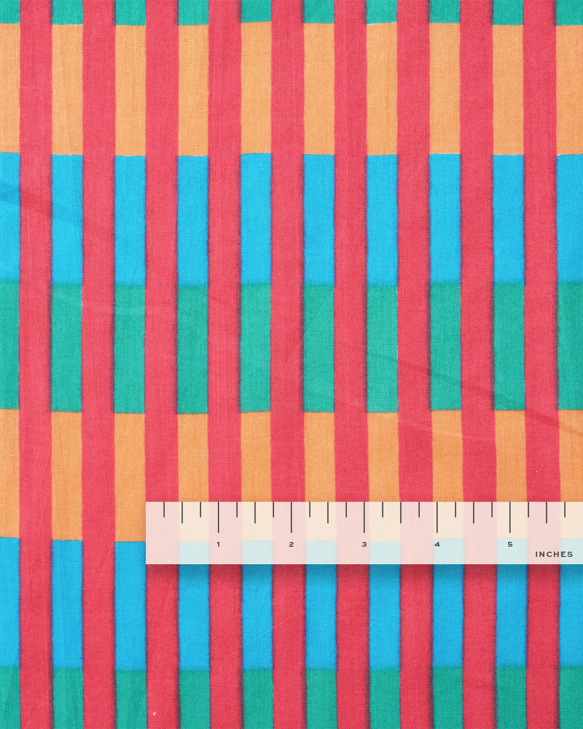 Fruit Loop Multi Stripe Block Print Cotton - Image 4