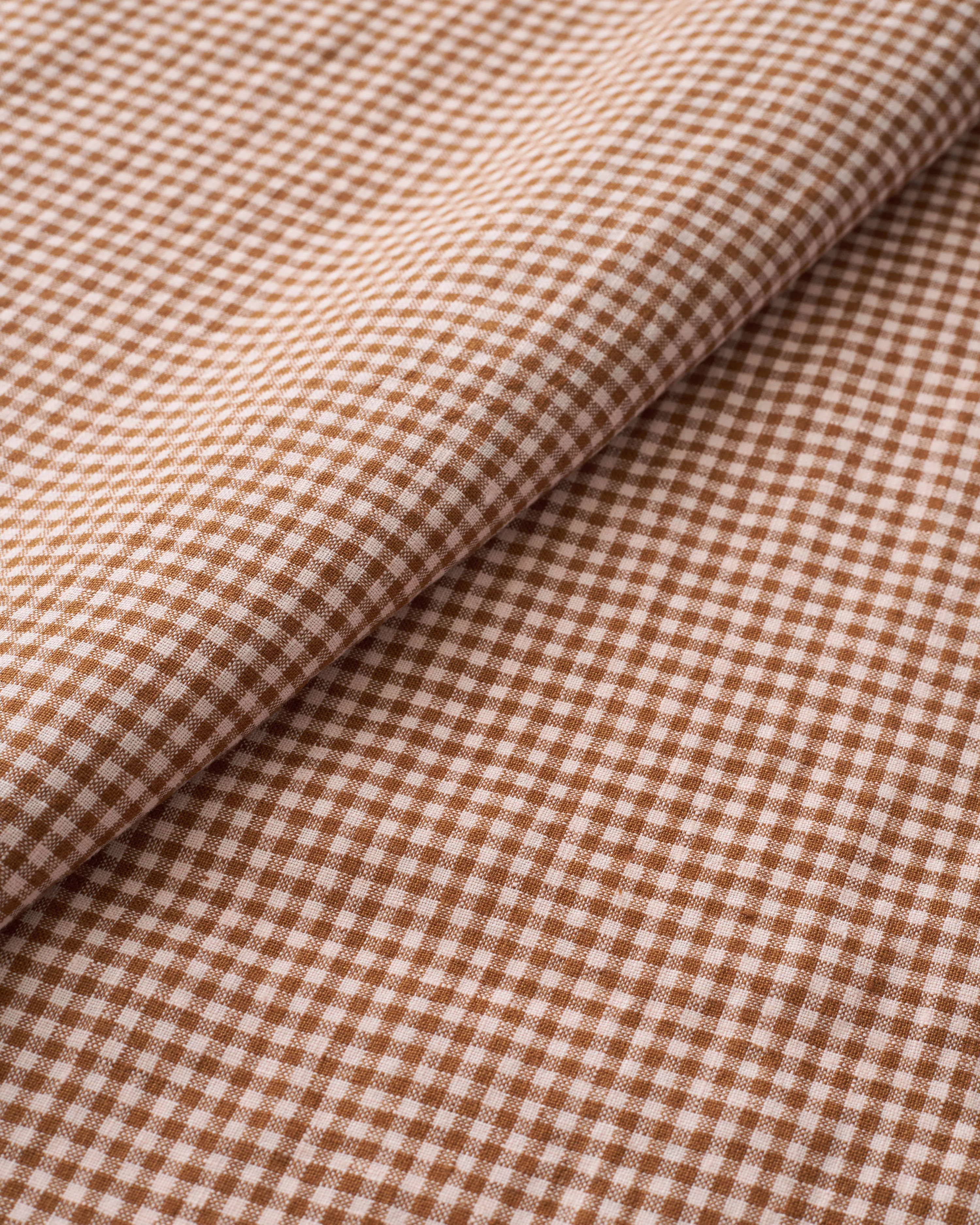 Ginger Blush Micro Gingham Washed Linen - Image 2