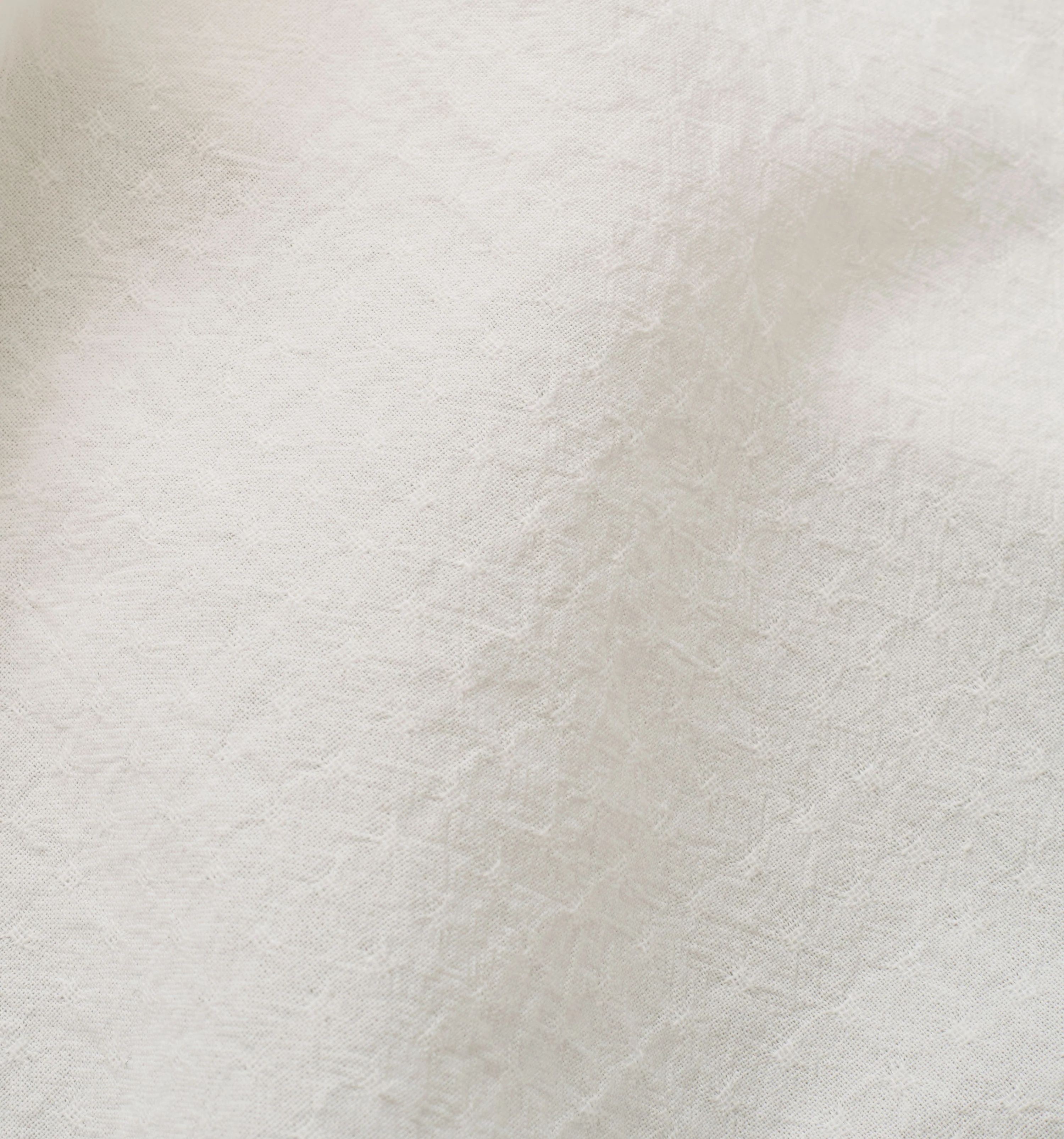 Gentle White Tiny Dobby Check Cotton - Image 2