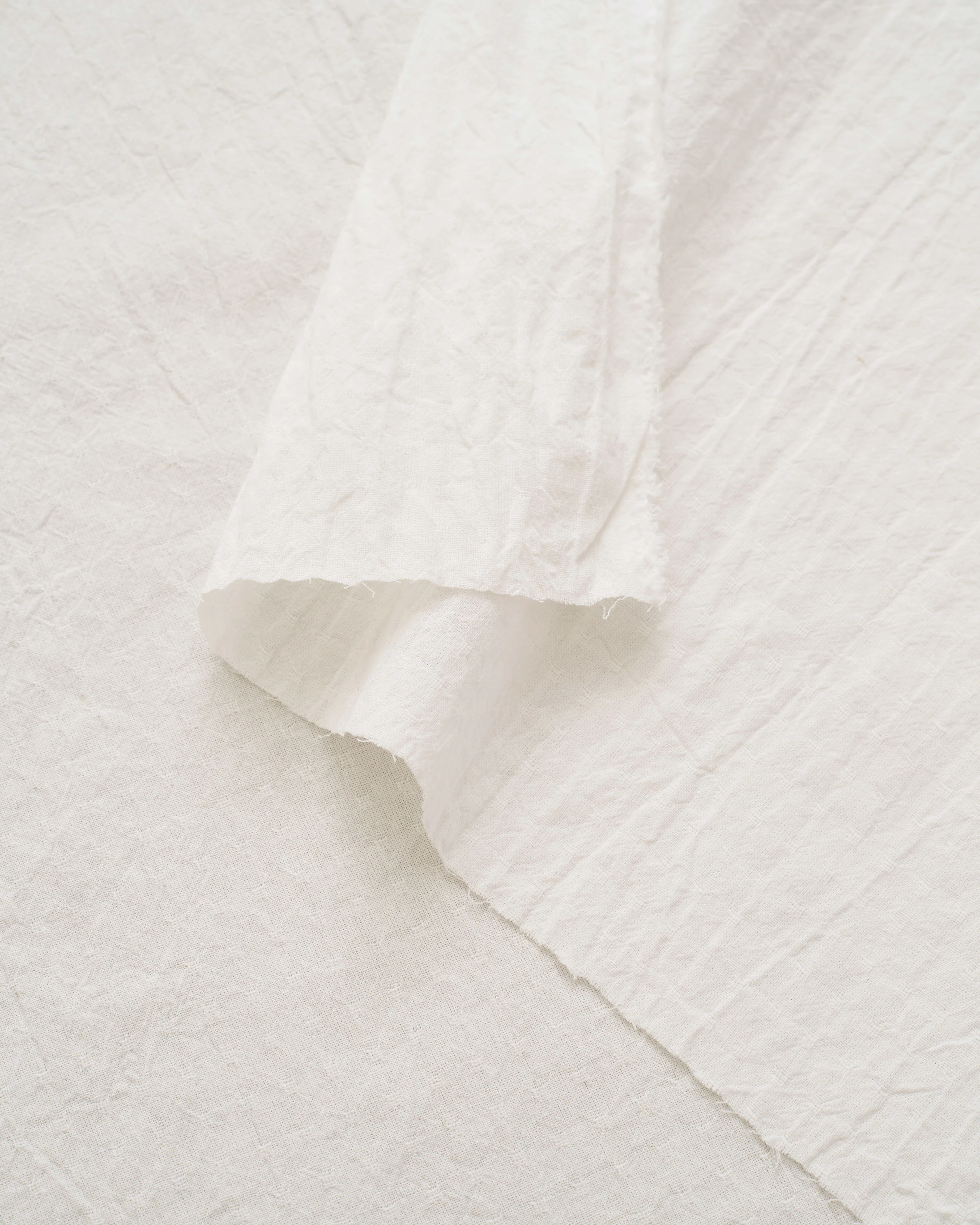 Gentle White Tiny Dobby Check Cotton - Image 4