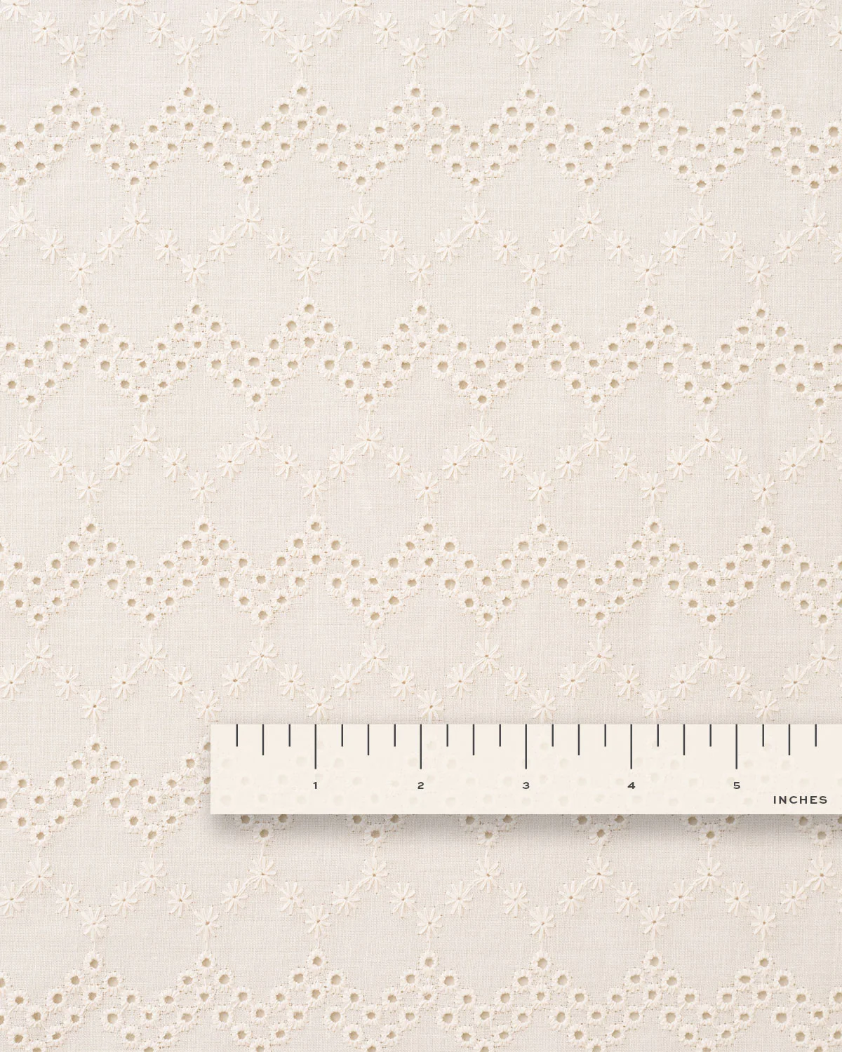 Oat Honeycomb Cotton Eyelet - Image 4