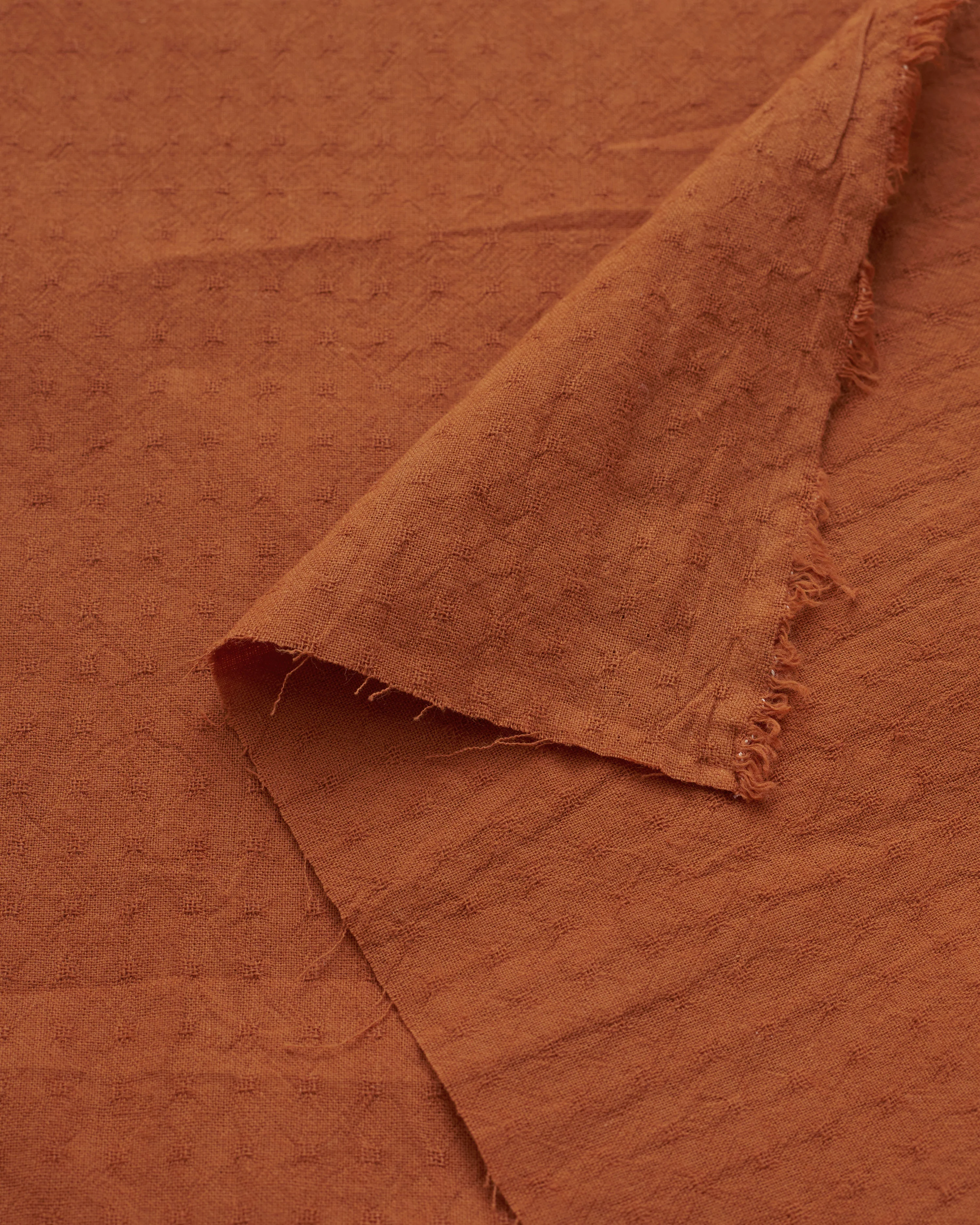 Pumpkin Tiny Dobby Check Cotton - Image 4