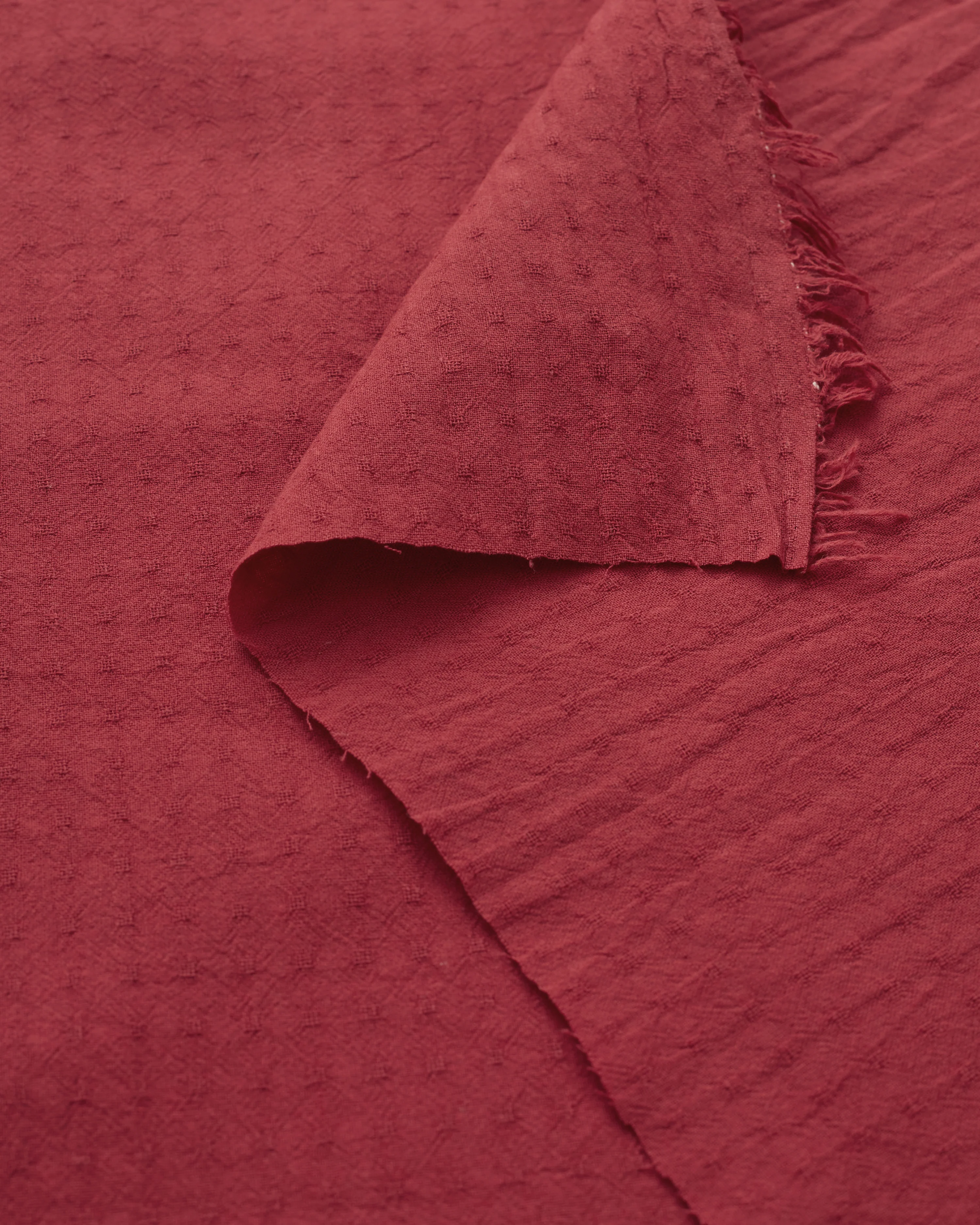 Red Tiny Dobby Check Cotton - Image 4