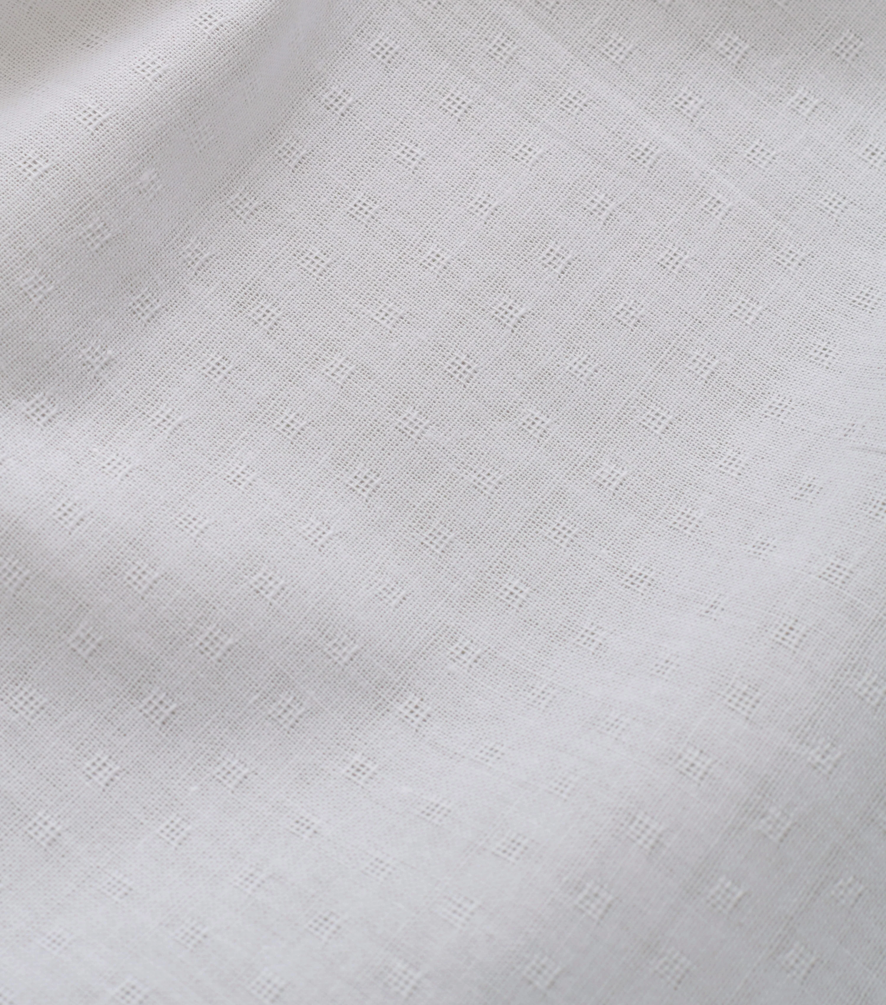 White Tiny Dobby Check Cotton - Image 2